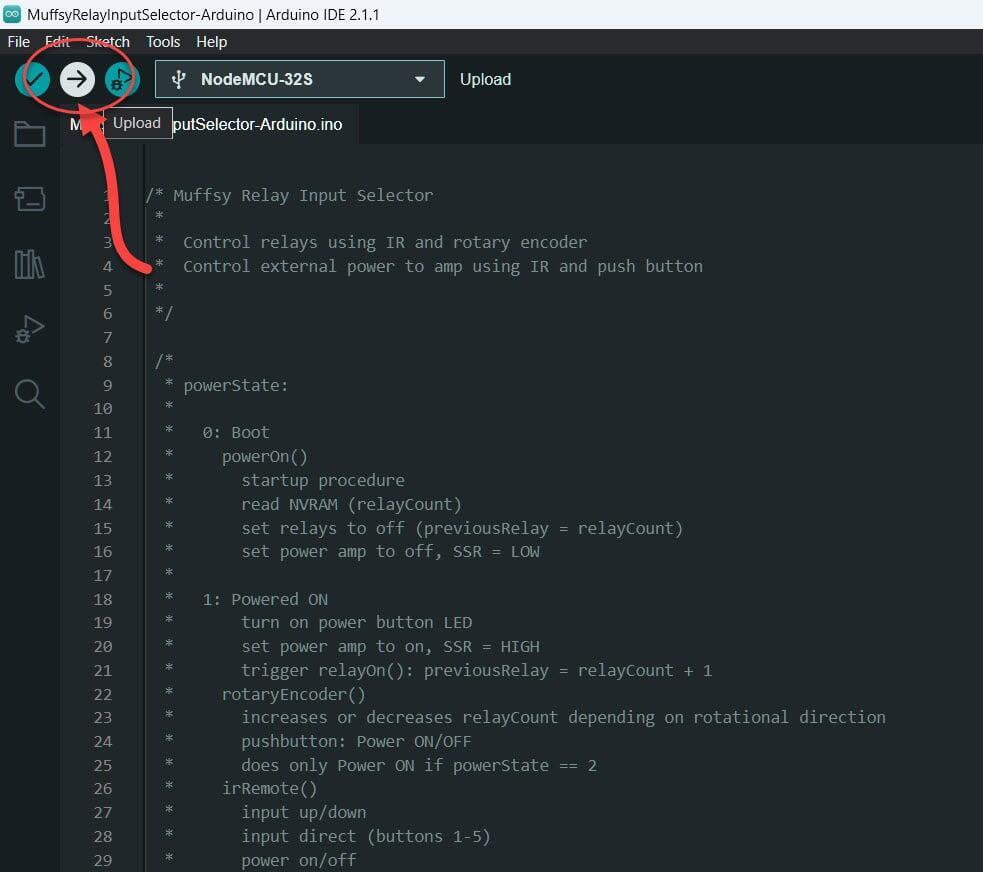 Muffsy Relay Input Selector - ESP-32