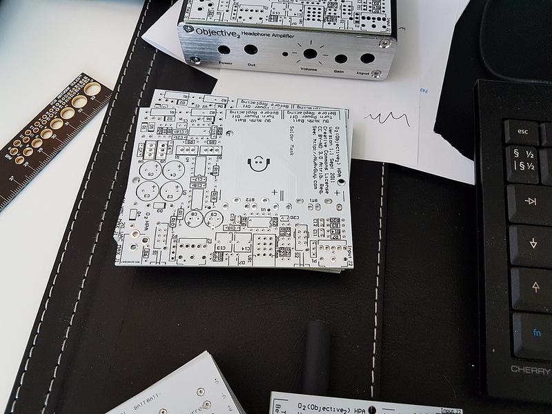 White o2 headphone amp PCBs