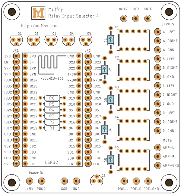 Muffsy Relay Input Selector - Diodes