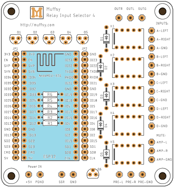 Muffsy Relay Input Selector - ESP-32