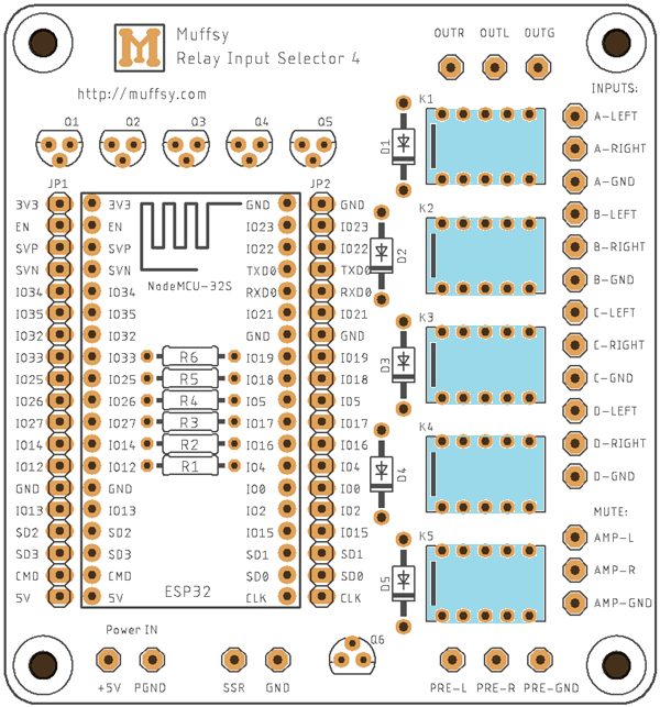 Muffsy Relay Input Selector - Relays