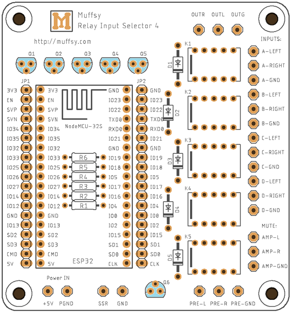 Muffsy Relay Input Selector - Transistors