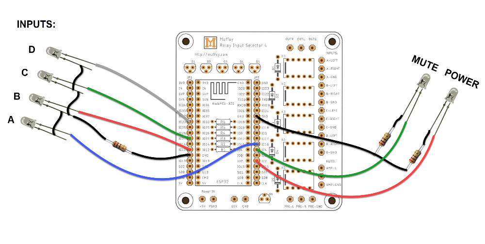 Muffsy Relay Input Selector - ESP-32